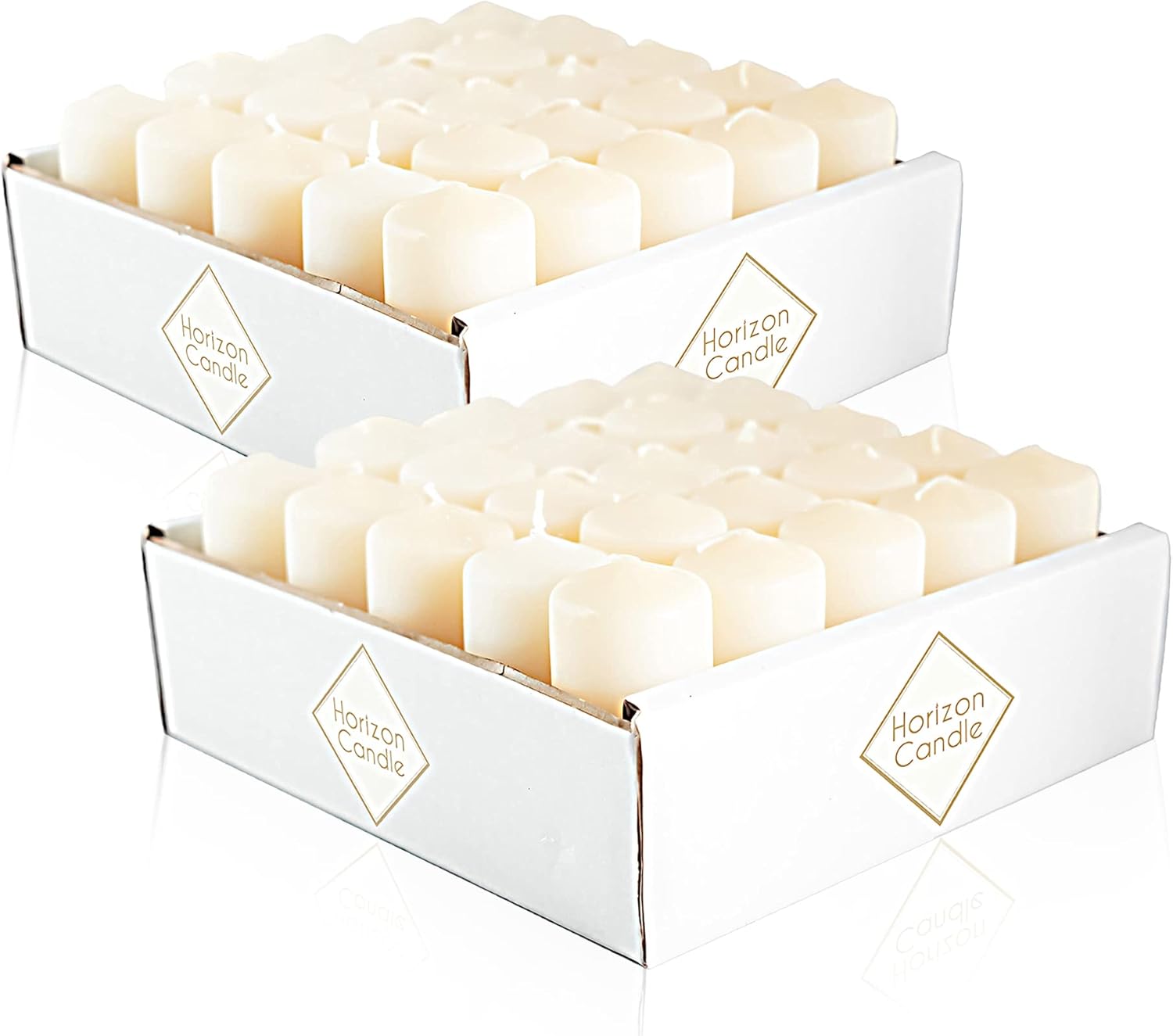 Horizon Small Votive Pillar Candles Pack of 50 3” Inches Unscented Votive Candles