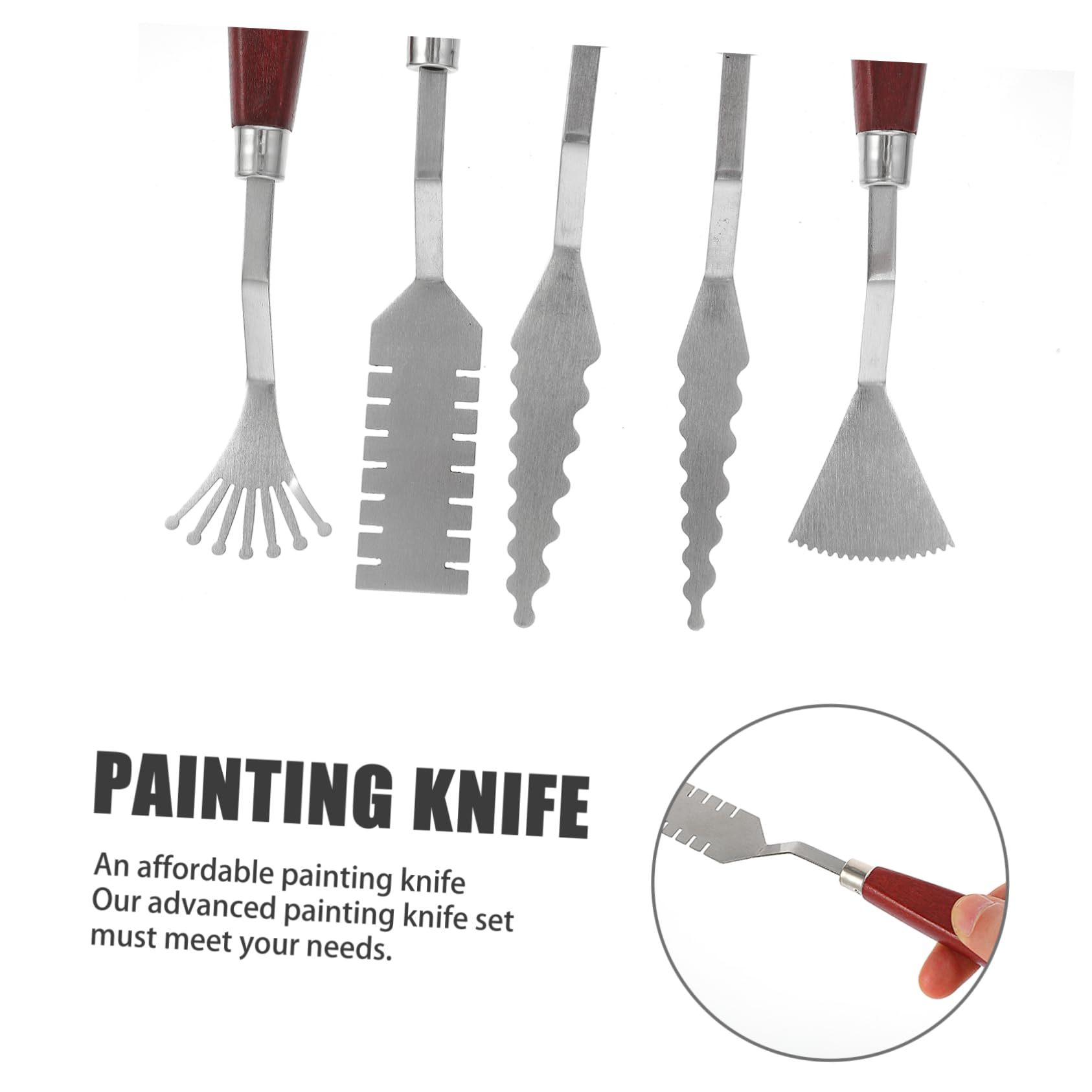 NUOBESTY 3 Set Coltello Da Pittura Carta Da Parati Mastice Numero Spatole A Guazzo Pallet Di Vernice Tavolozza Fai Da Te Strumento Raschietto Per Pentole Parà Di Legno Brown 5 Pezzi * 3