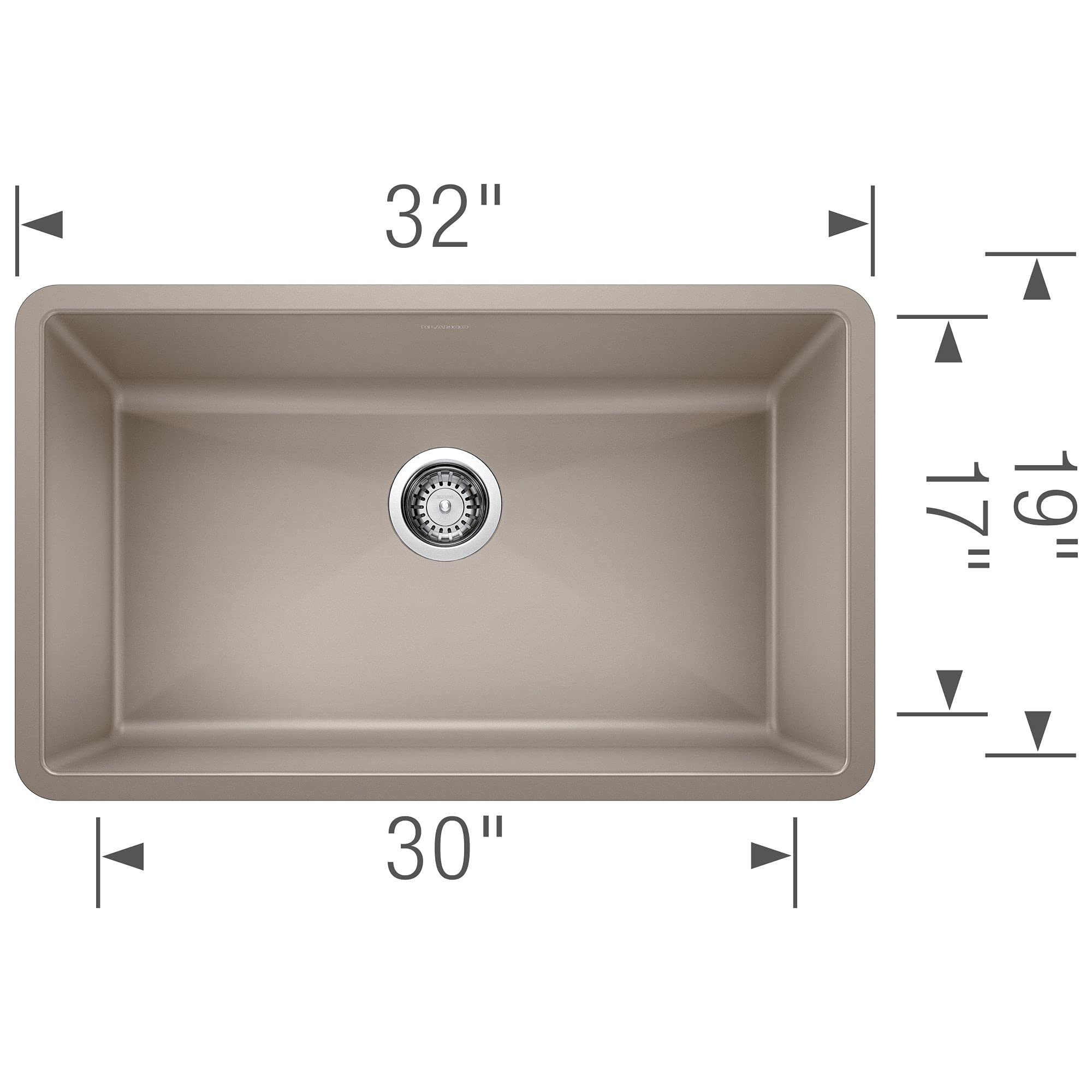 BLANCO, Truffle 441297 PRECIS SILGRANIT Super Single Undermount