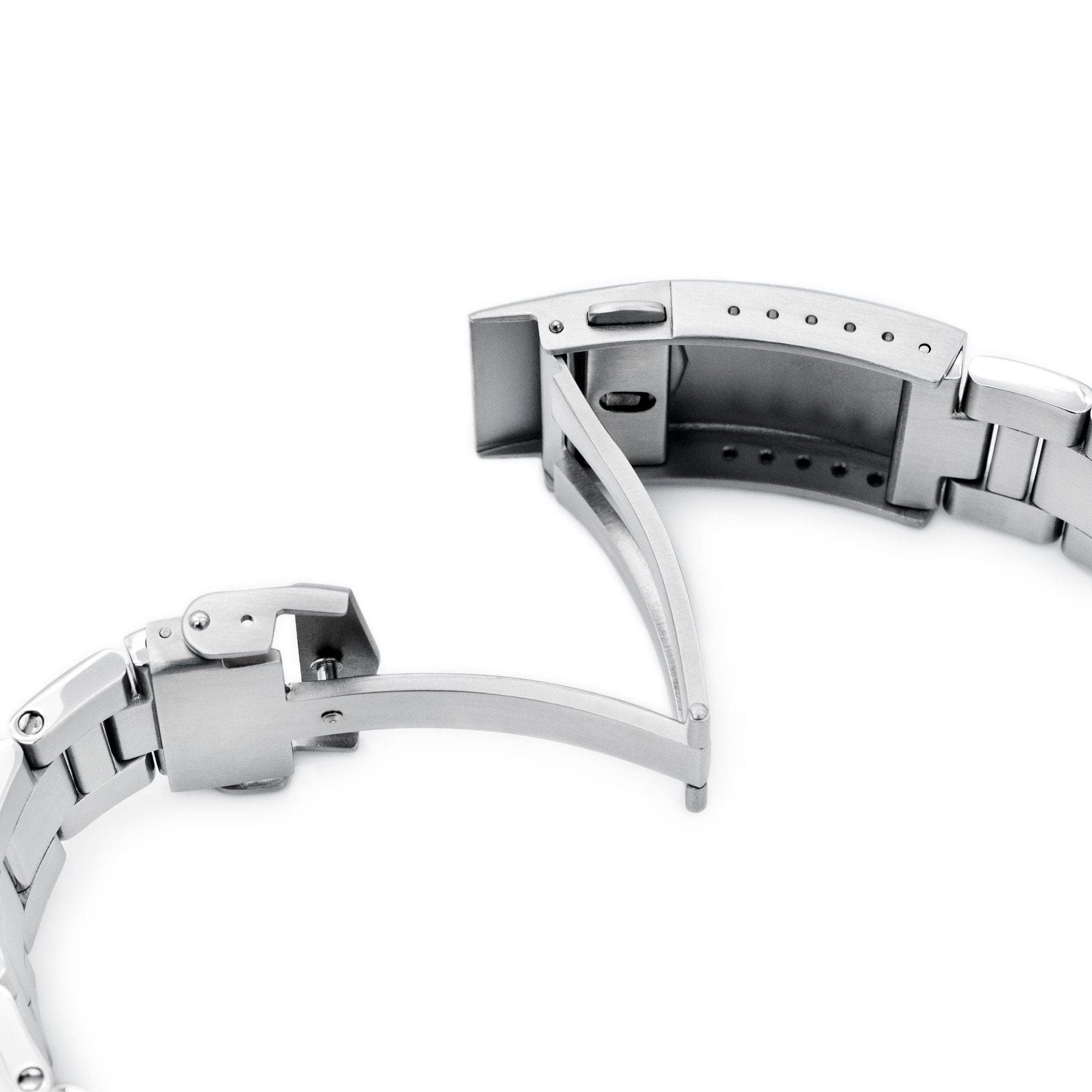 MiLTAT 20mm Retro Shaver Blade Bracelet de montre en métal à dégagement rapide Extrémité droite