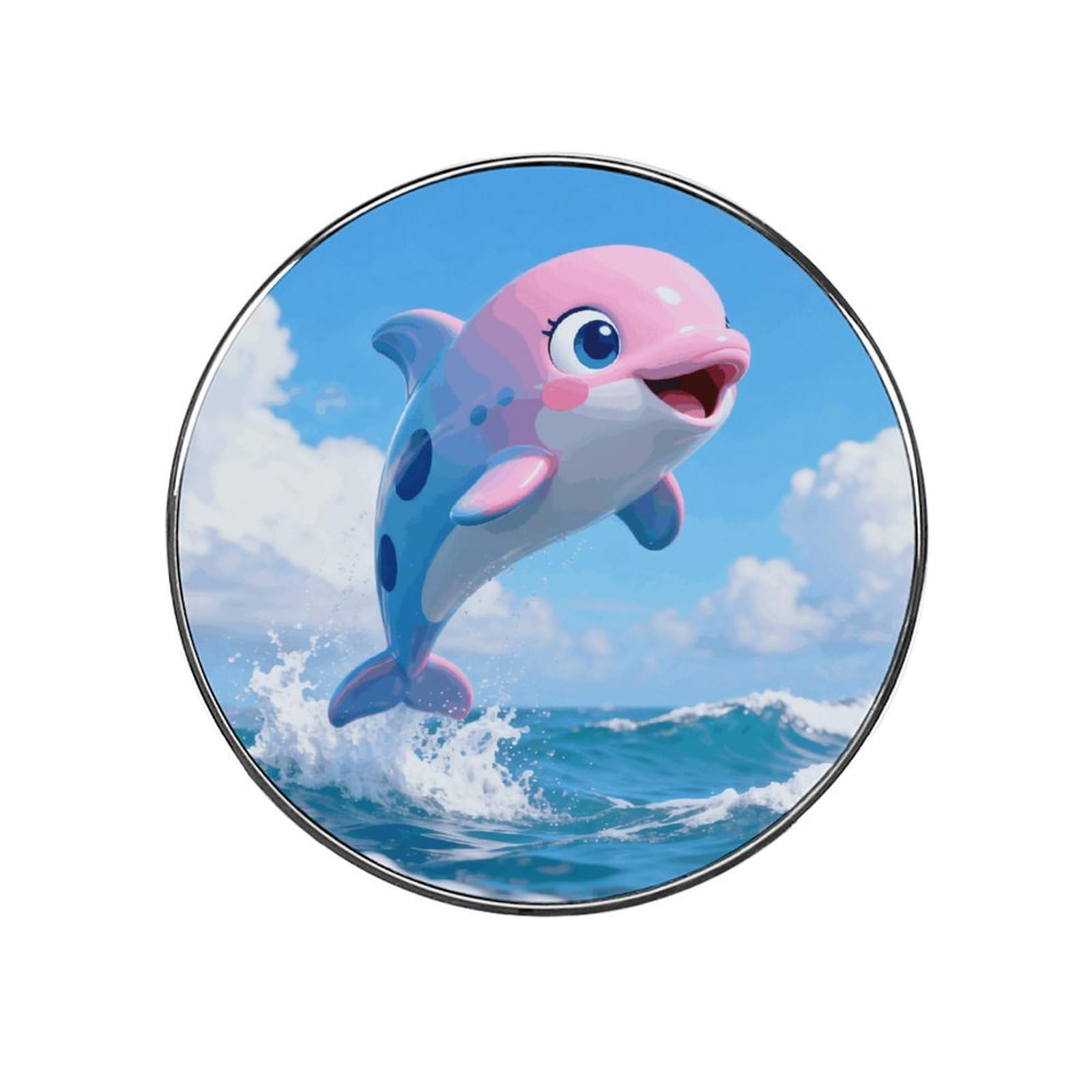 Little Dolphin Magnetic Refrigerator Sticker Glass Strong Fridge Sticker Cute Refrigerator Magnets for Kitchen Office Whiteboard Cabinet Decorative Magnets for Gift