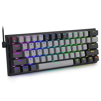 Amazon | e元素ゲーミングキーボード 赤軸を採用 テンキーレスUS
