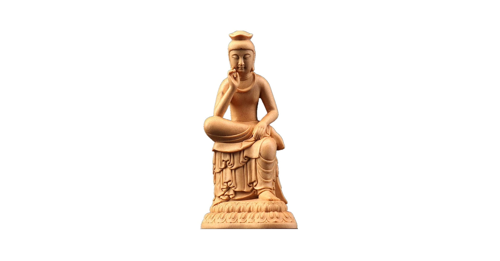 楠木一刀彫弥勒菩薩像 楠木一刀彫弥勒菩薩像