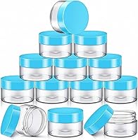 Vista 58 de SATINIOR Paquete de 12 tarros de plástico de 10 onzas con tapas, tarros redondos transparentes para cosméticos de viaje, para artículos de tocador