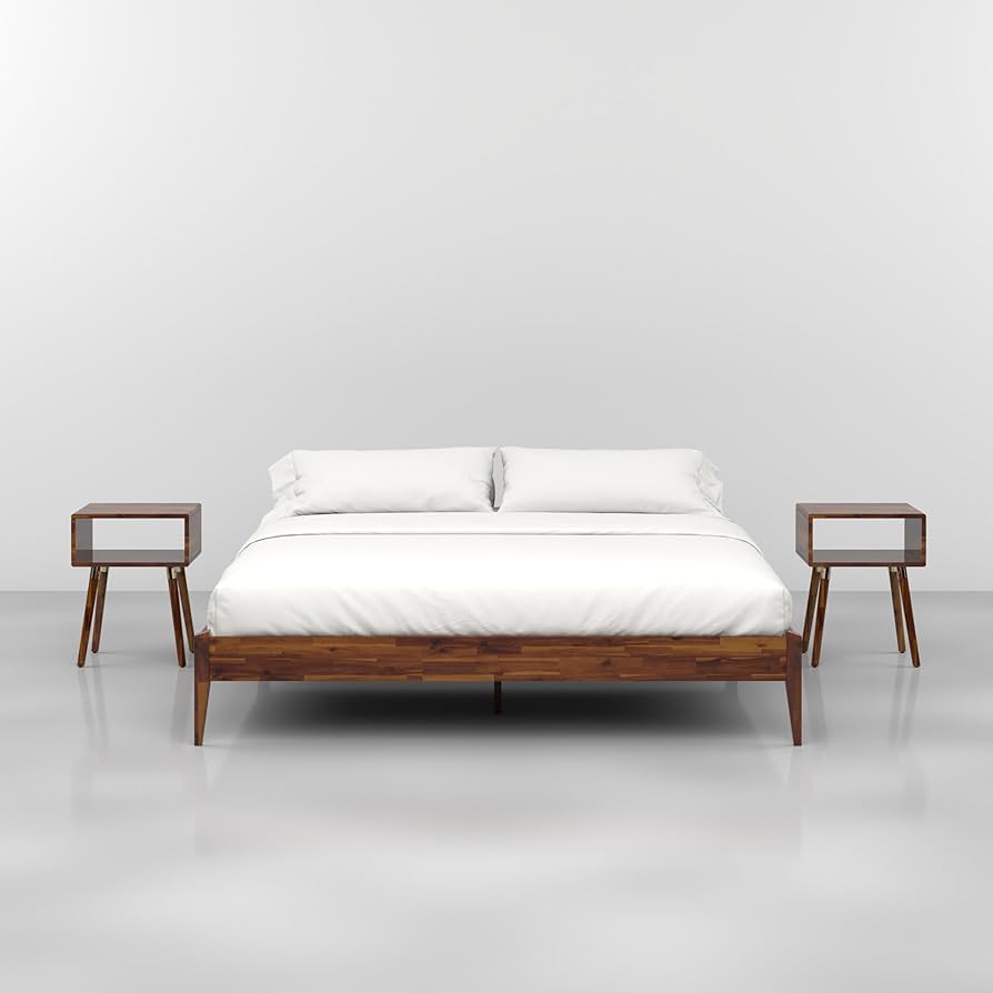 Amazon.com: Bme Dinkee King Bed Frame Wood 15 Inch - Solid