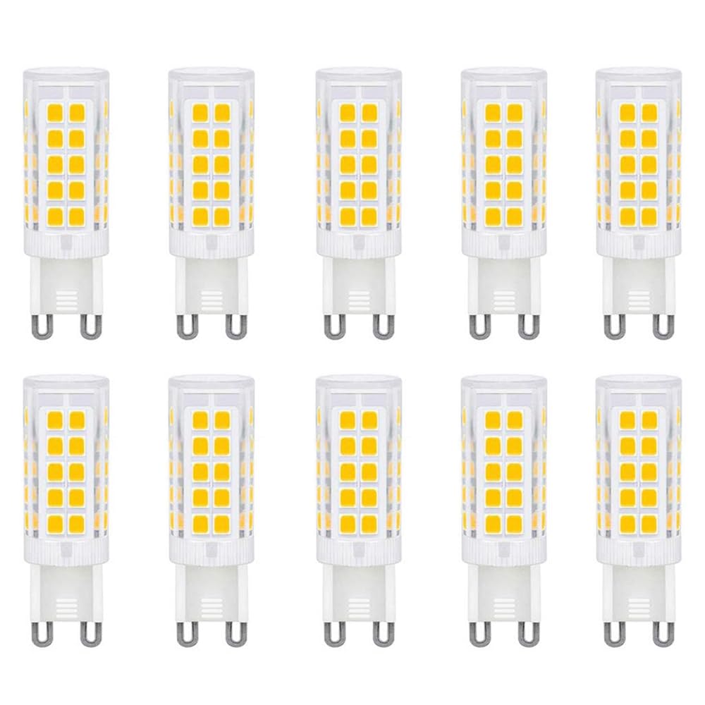 WULUN G9 LED Lampe warmweiß 3000K, LED Leuchtmittel 3W entspricht 30W-40W Halogenlampe, G9 Glühbirne 360LM Lampen AC 220V kein Flackern, nicht dimmbar, Enegiesparende kleine Birne(10 Pack)