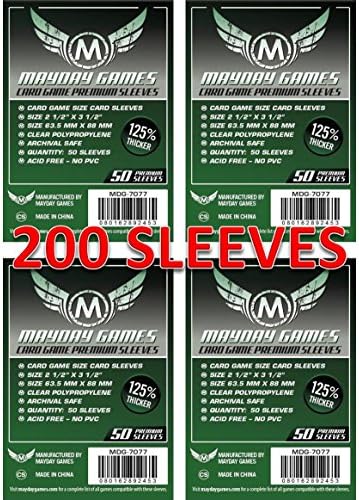 Mayday Premium Game Card Sleeves 63.5 x 88 mm (4x50 Pack, 200 sleeves)