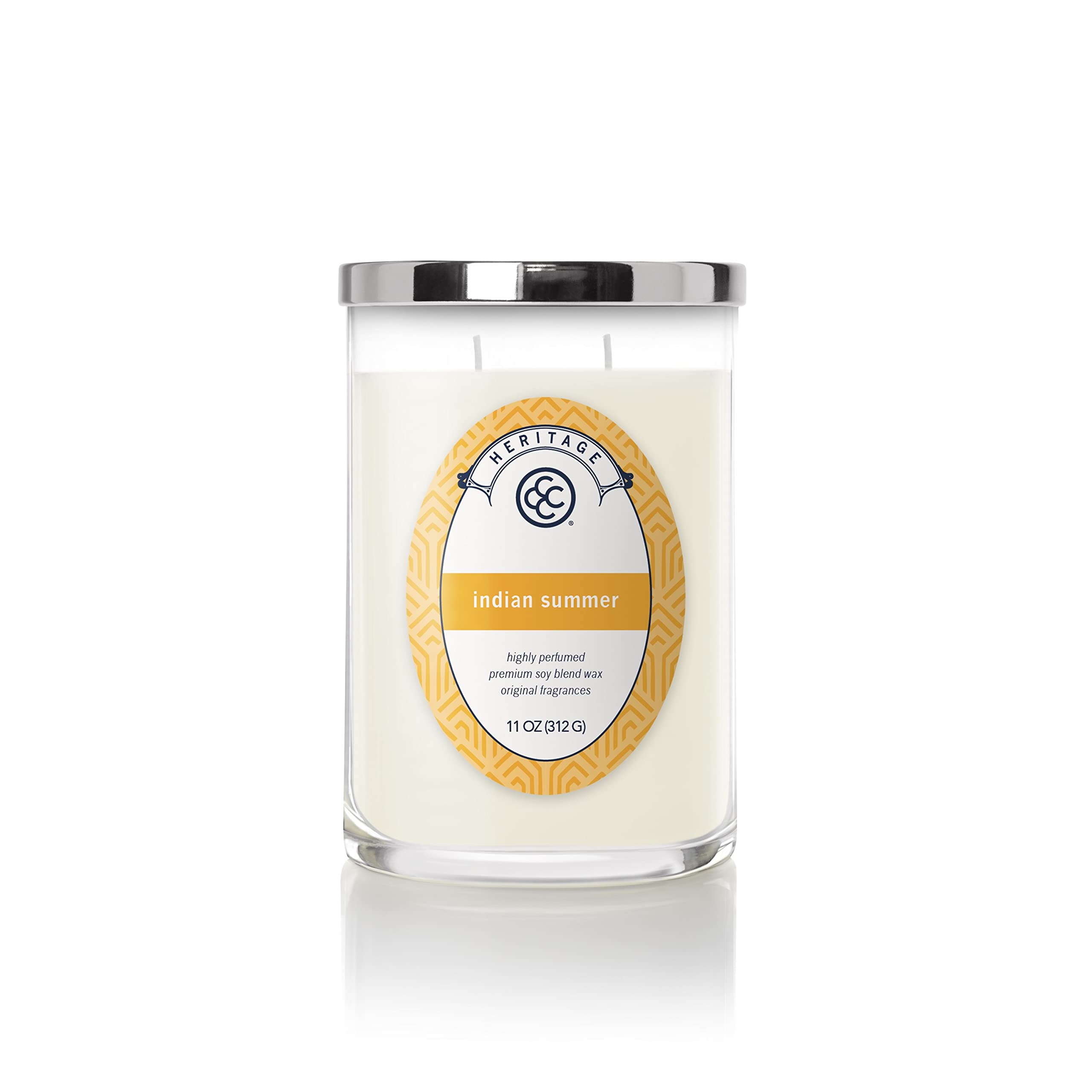 Colonial Candle Indian Summer Scented Jar Candle, Heritage Collection, 2 Wick, 11 oz - Up to 80 Hours Burn