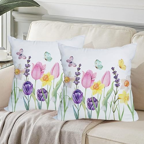 Miniatura 9 de Fukeen Paquete de 2 fundas de almohada impermeables para el Día de San Patricio de 18 x 18 pulgadas, diseño de tréboles de la suerte, tréboles,