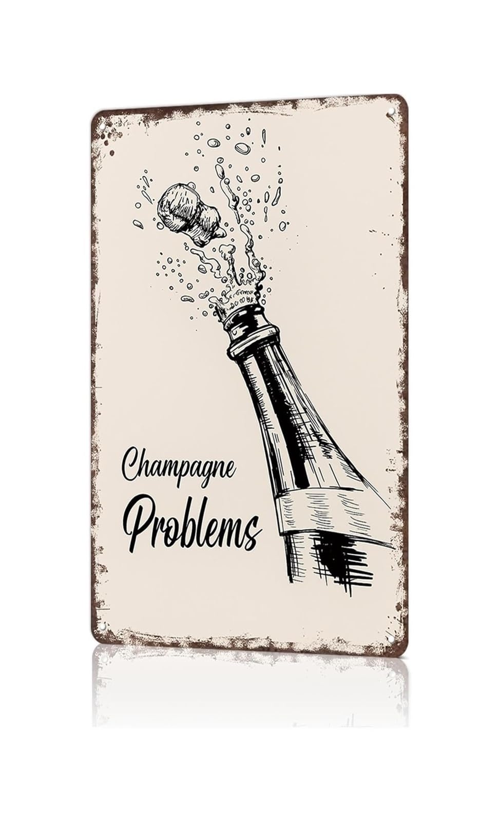 NWPNLXEA Nostalgic Metal Poster Bubbly Drink Pattern Wall Hanging for Laundry Room Workshop Basement 8 X 12 inch