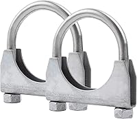 Vista 17 de RP Remarkable Power, Silenciador de perno en U de acero inoxidable/abrazadera de escape (1.5")