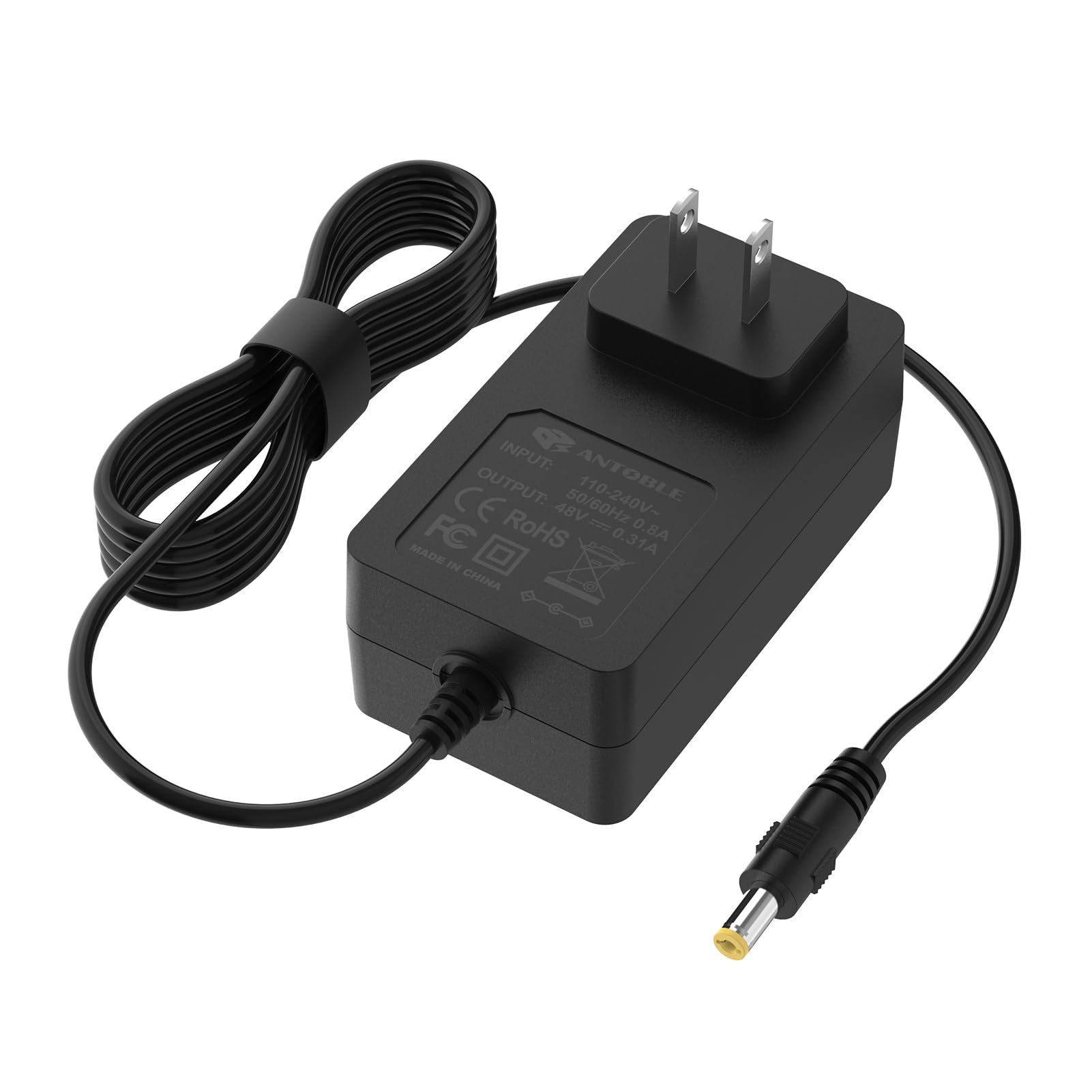 ANTOBLE 48v Power Supply for Polycom IP VVX 300 Power Supply Adapter Cord Charger for Polycom IP Phones VVX 411 101 201 301 310 311 400 401 410 500