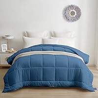 Vista 19 de Edredón alternativo para todas las estaciones Matrimonial 82 x 86 pulgadas, tamaño 1 pieza, relleno de edredón de microfibra con 4 pestañas