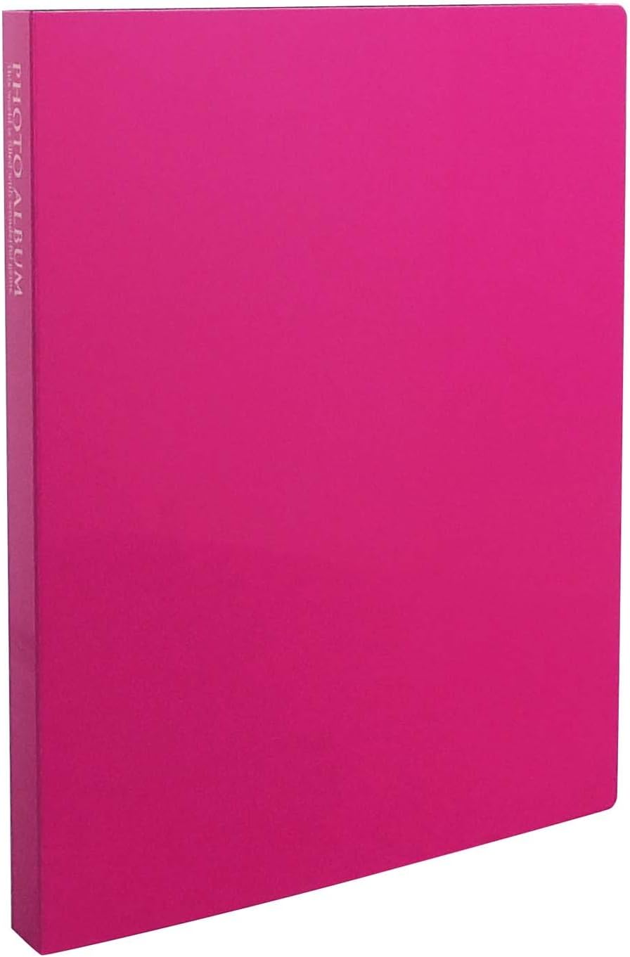 SEKISEI Album Pocket Photo High Transparent L Size 80-Sheet 51~100 Sheets Pink KP-80M
