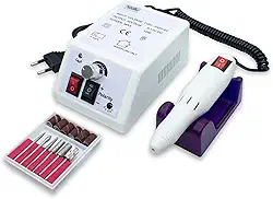 Lixadeira Motor Unhas Elétrica Profissional Mercedes Branca, Bivolt 110V - 220V