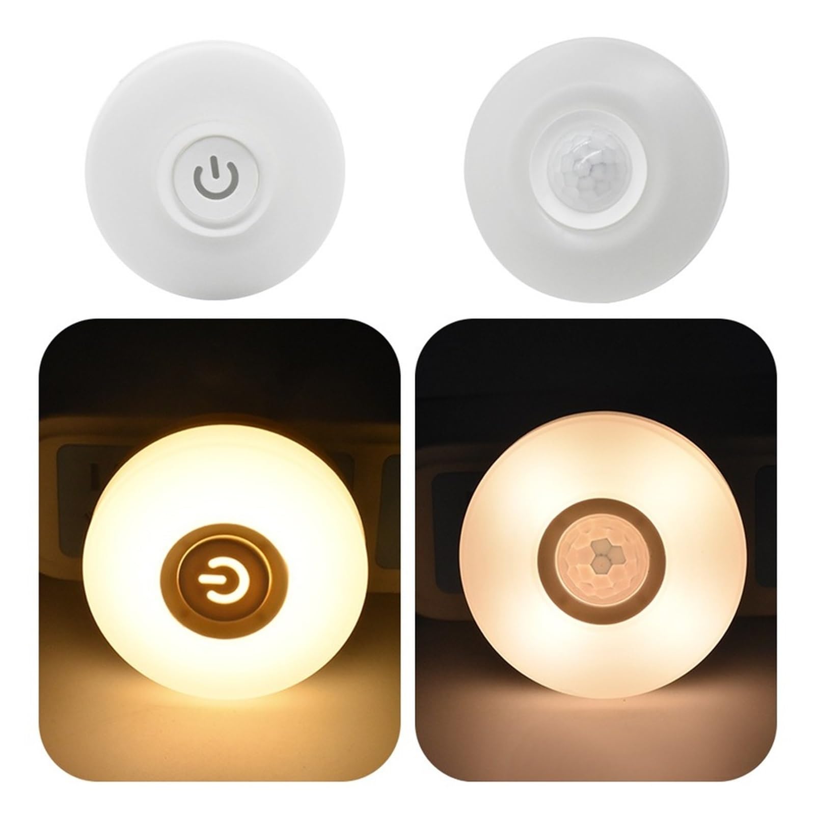 Oświetlenie Pod Szafką Inteligentna Lampka Nocna LED Z Czujnikiem Ruchu Światło Do Sypialni Wnętrza Domu Salon Schody Szafa Toaleta WC Kinkiet(PIR motion sensor)