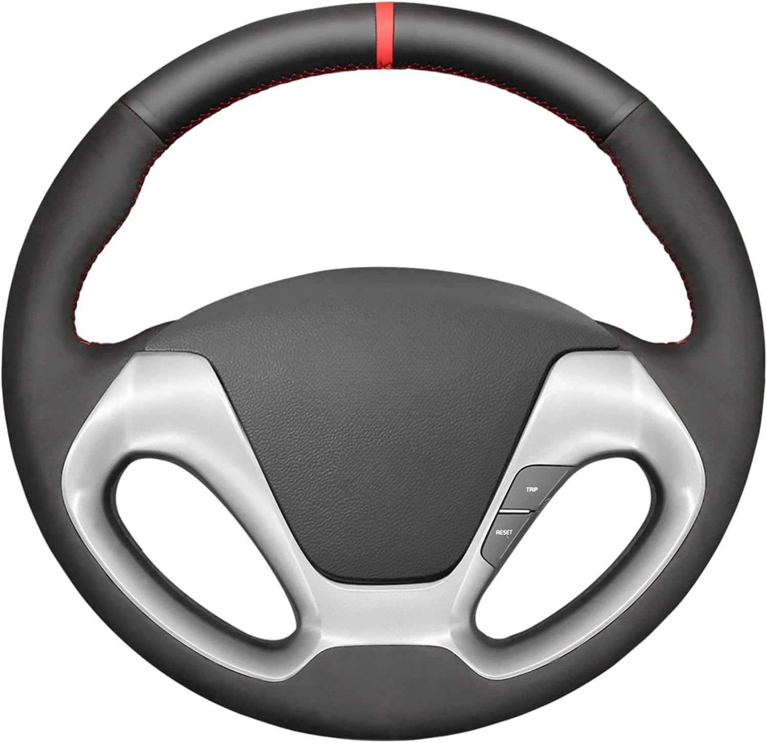MEWANT Steering Wheel Wrap Hand Sewing Genuine Leather&Suede Car Steering Wheel Cover for Kia Forte (Forte Koup / Forte5) 2014-2018 / K3 2013-2018 / Ceed Cee'd 2012-2018 / Cerato 2013-2018