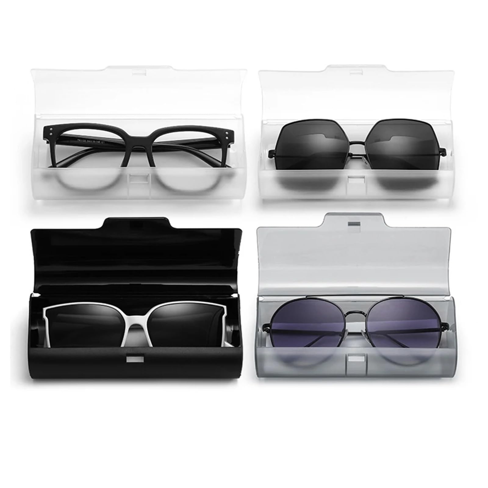 Etuis à Lunettes 2 pièces étui à lunettes for femmes boîte à lunettes en plastique dur hommes femmes boîte à lunettes étui à lunettes étui à lunettes de lecture étuis de protection de lunettes Avec Do
