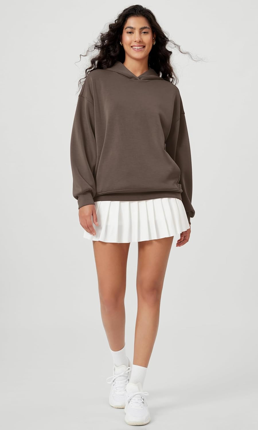 ODODOS Women's Modal Soft Oversized Hoodies Long Sleeve Hooded Sweatshirts Pullover Top with Kangaroo Pocket - Image 2