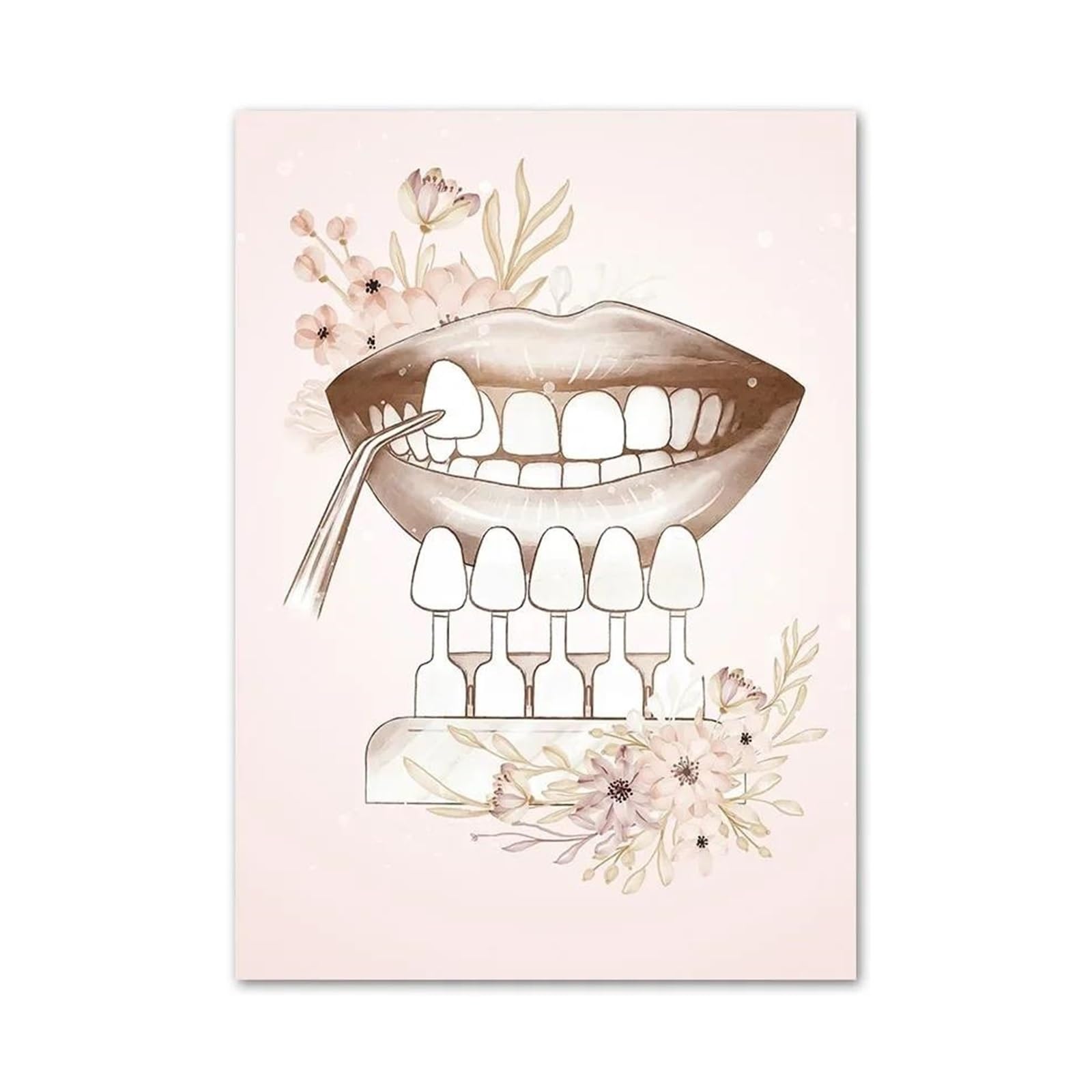 Chirurgie buccale toile abstraite 40x60cm pour décorer un bureau de médecin ou cabinet dentaire