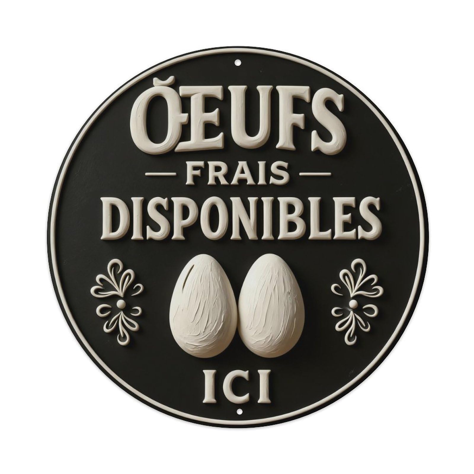 Zlatcbu Vintage Fresh Eggs Available Here Metal Tin Sign Retro Wall Art Poster, Decor For Home Living Room Bar Cafe Garage, 8X8 Inch