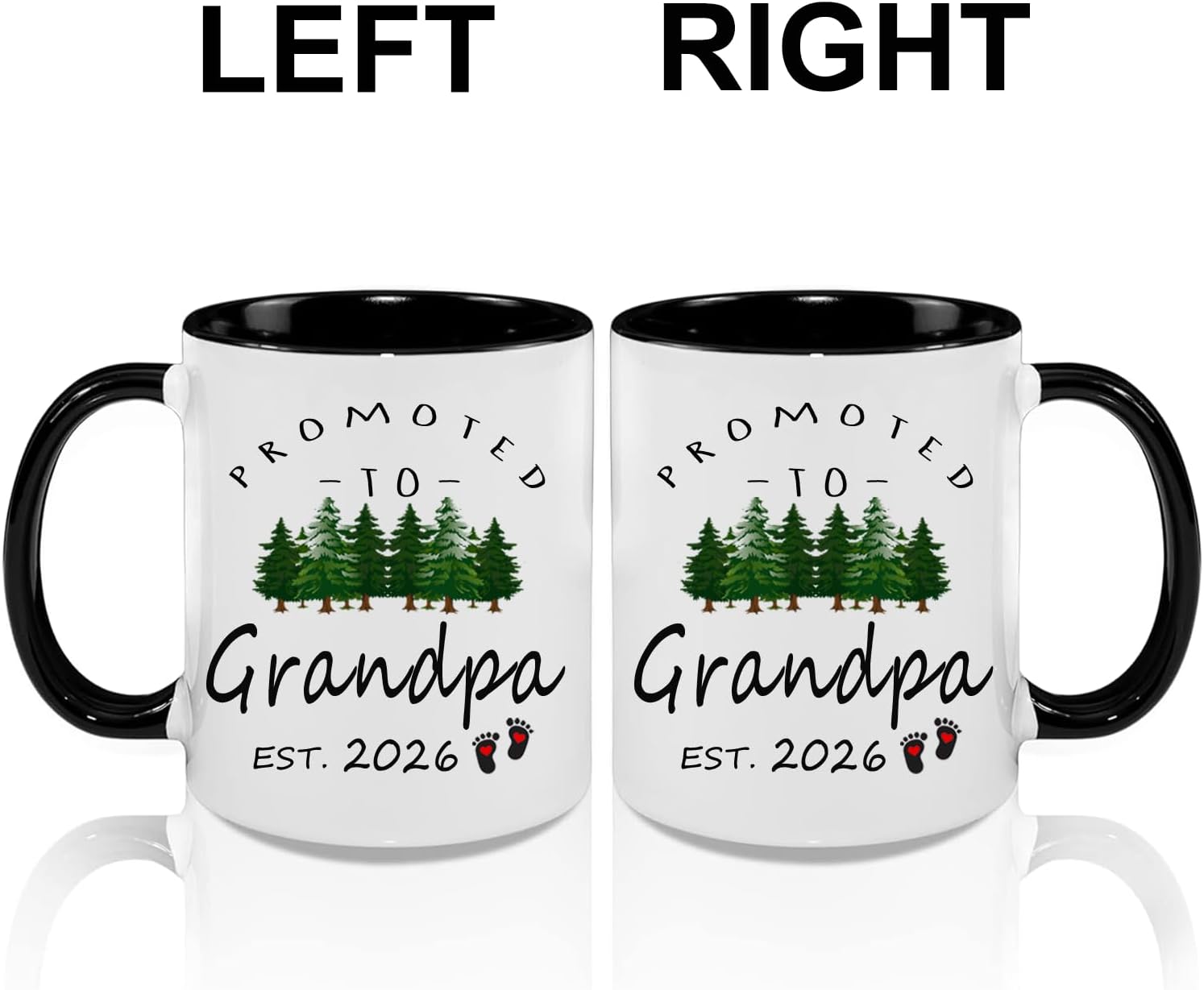 Promoted to Grandpa 2026 Mug, First Time Grandpa 2026 Gifts, Pregnancy Announcement Gifts for Grandfather from Daughter Son, Father's Day Birthday for Expecting Grandpa 2026