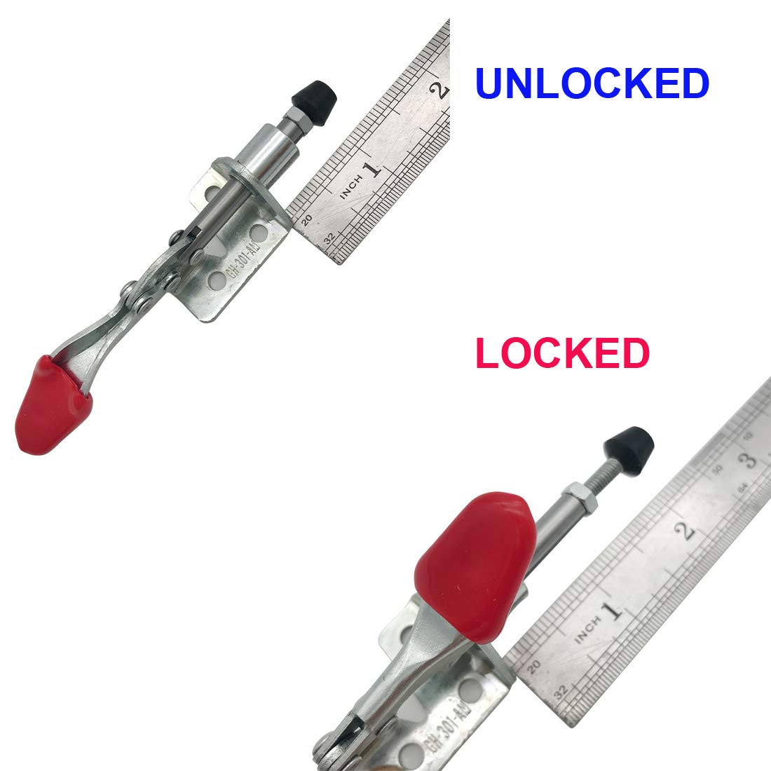 MIKMAYTOO Push Pull Action Toggle Clamps 6 PACK 301AM Latch Antislip