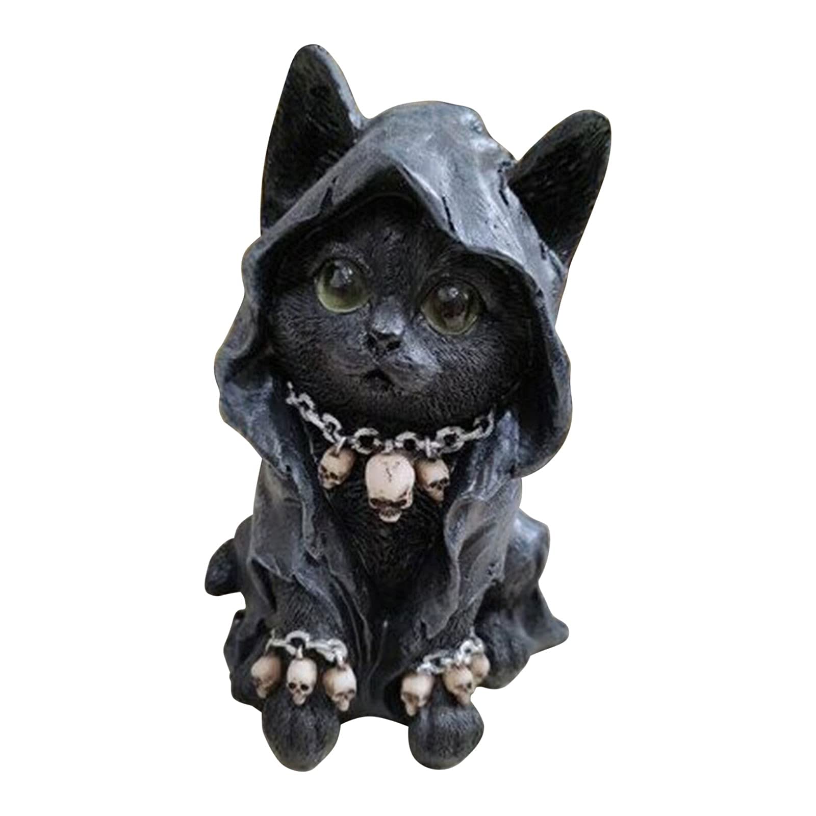 Amazon.co.jp: キャットガーデン像 置物 ネコのクローク 死神 猫