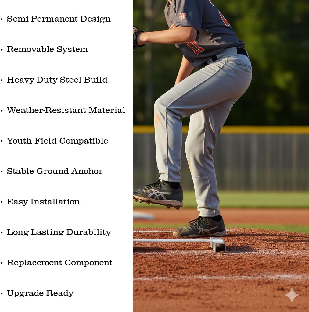 Youth Pitcher's Plate Insert & Anchor Only