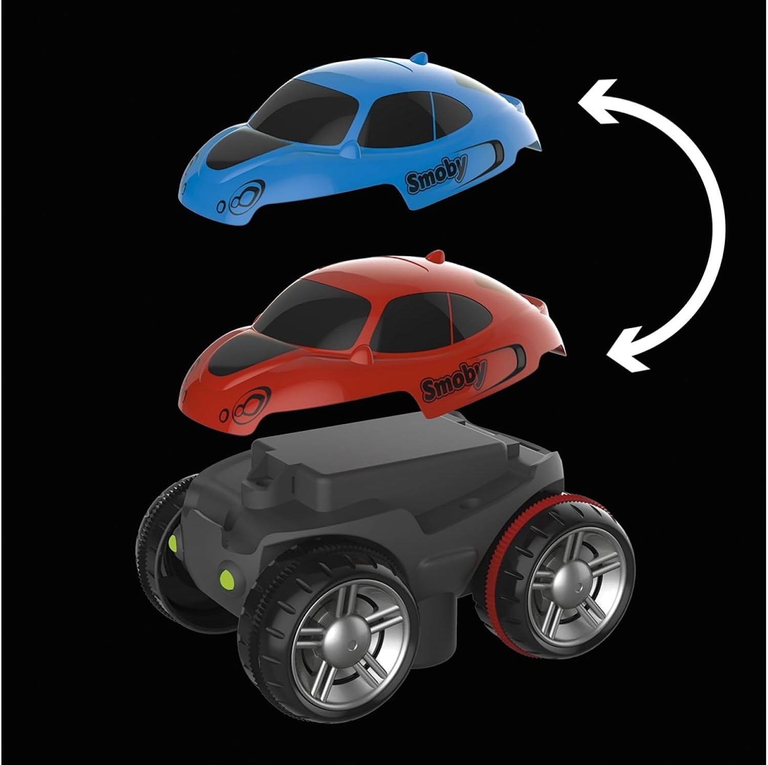 Smoby 7600180902 Set-184 Flexible and Modular 1 Vehicle Included FLEXTREME Discovery Racetrack PLAYSET with 184 Tracks and Race CAR, Multicolored