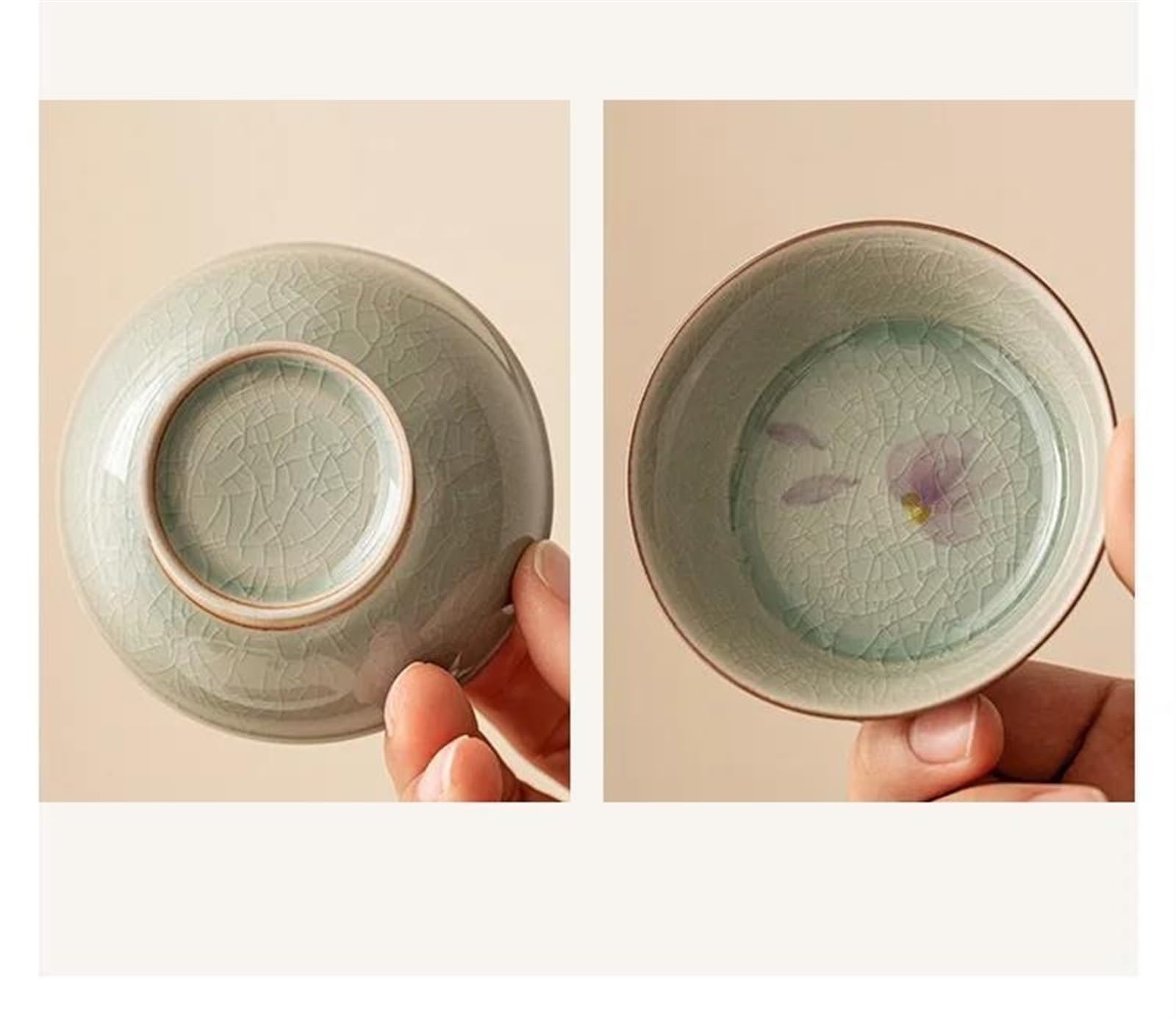 Teeservices Puer Teeschale Teeservice-Kollektion 2-teilig/Set 70 ml Reine handbemalte Magnolienblüten-Teetasse Zen-Wasserkrug Duft-Persönlichkeitstasse Reise-Teeservice Teekan