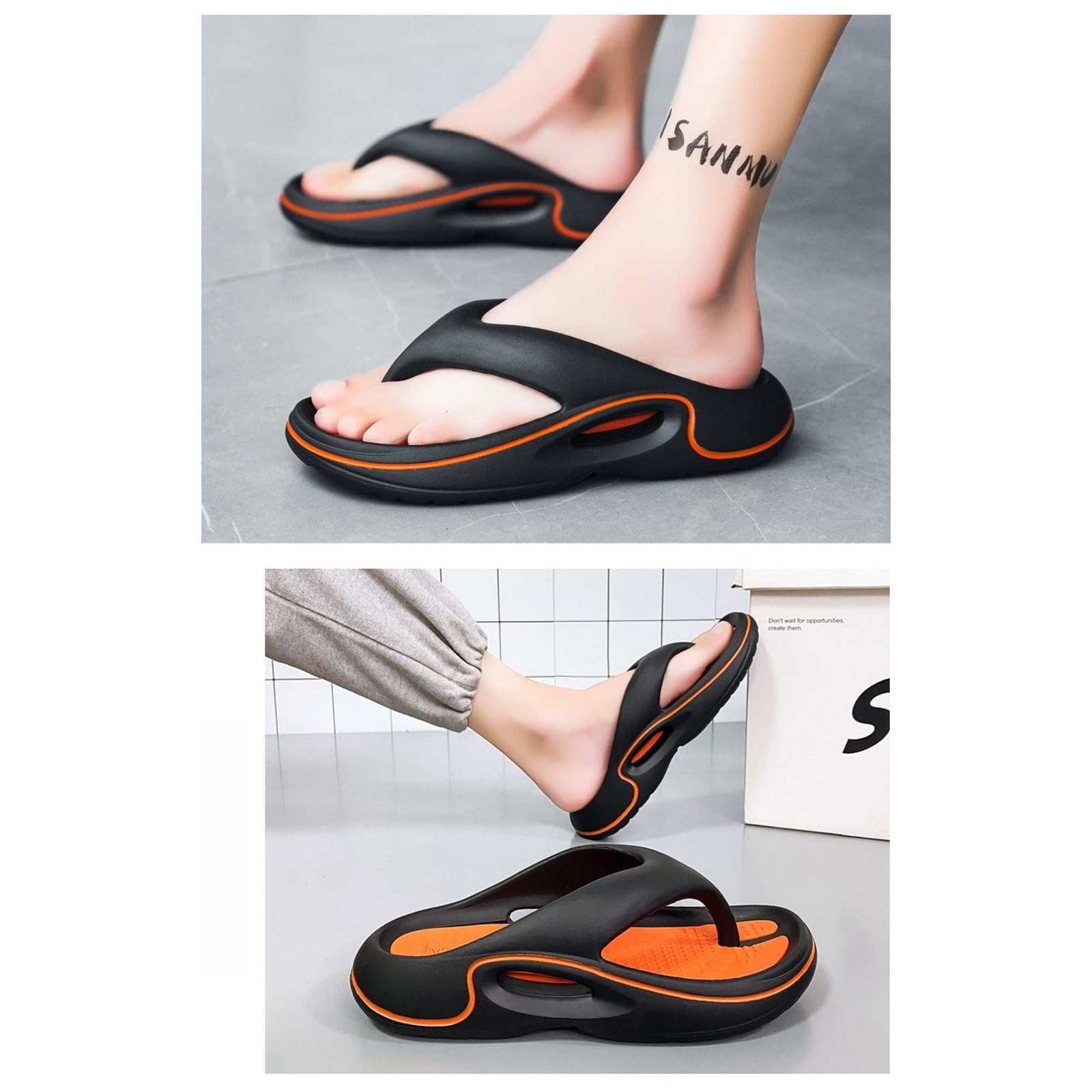Infradito Uomo Donna Ciabatte Calzature per da Spiaggia Sport Estivi Sandali Antiscivolo di Grandi Dimensioni Uomini-Nero Viola-a-45-46
