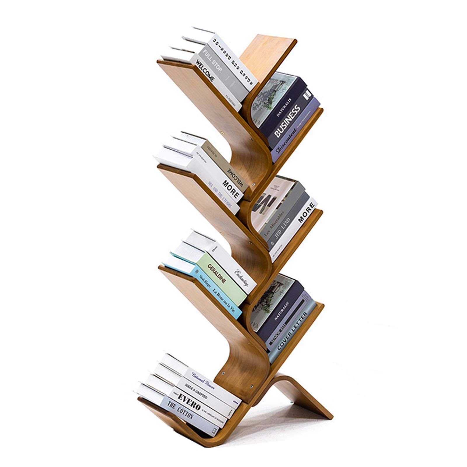 Estante de Libros de Libros de Libros, Librerías de Bambú Y Estanterías, Estantería de Estantería de Estantería de Almacenamiento de Libros para Libros, Revistas, Más, Ahorre Espacio para el Ho