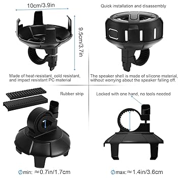 Amazon.com: Upgraded, Pro Bike Speaker, with Handlebar Mount