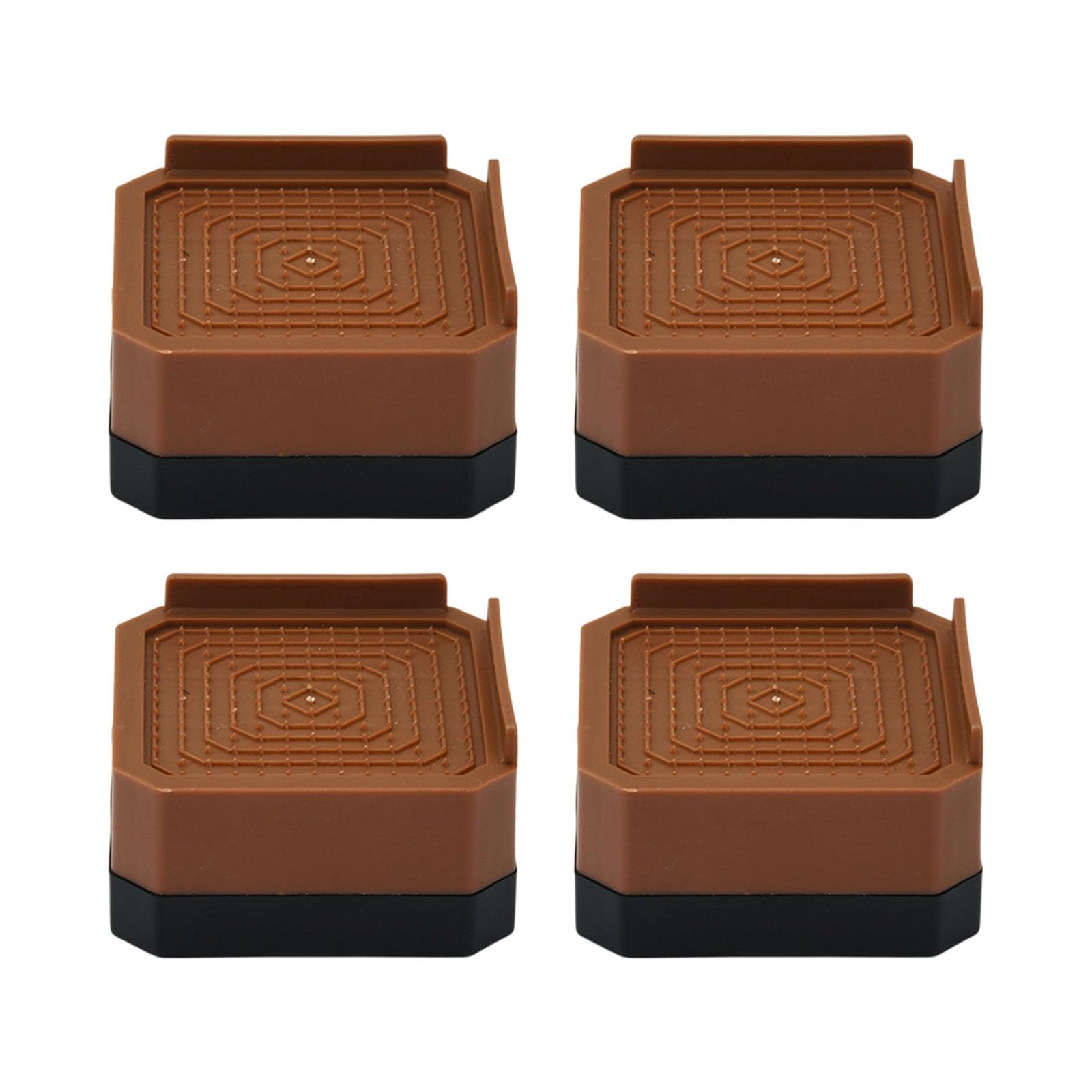 Kalttoy Brown Stackable Anti-Vibration Feet For Balancing Uneven Floors Enhancing Stability And Quiet Home 4Pcs Furniture Mat