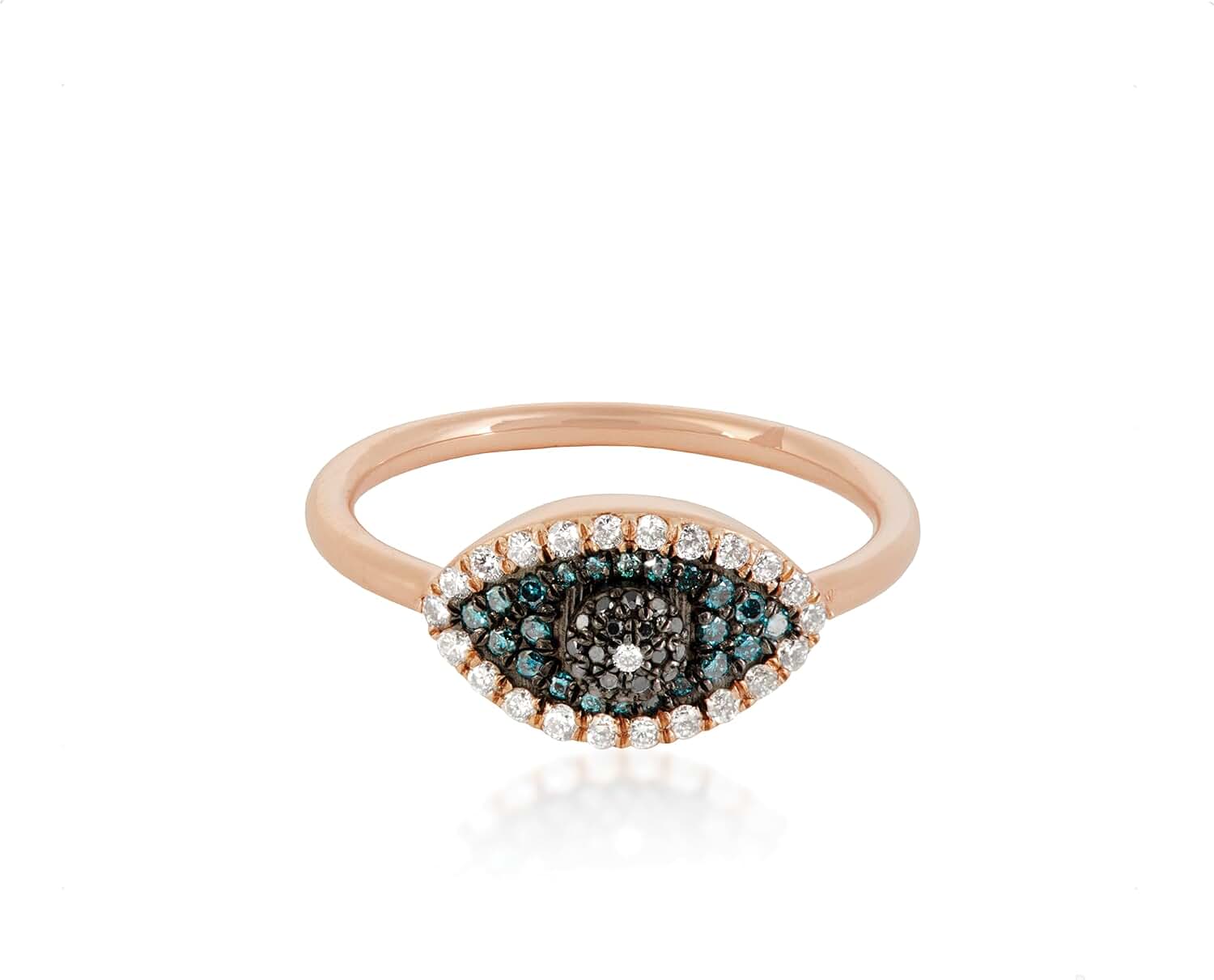 Bee Goddess Eye Light 14k Rose Gold Ring, YZ08452