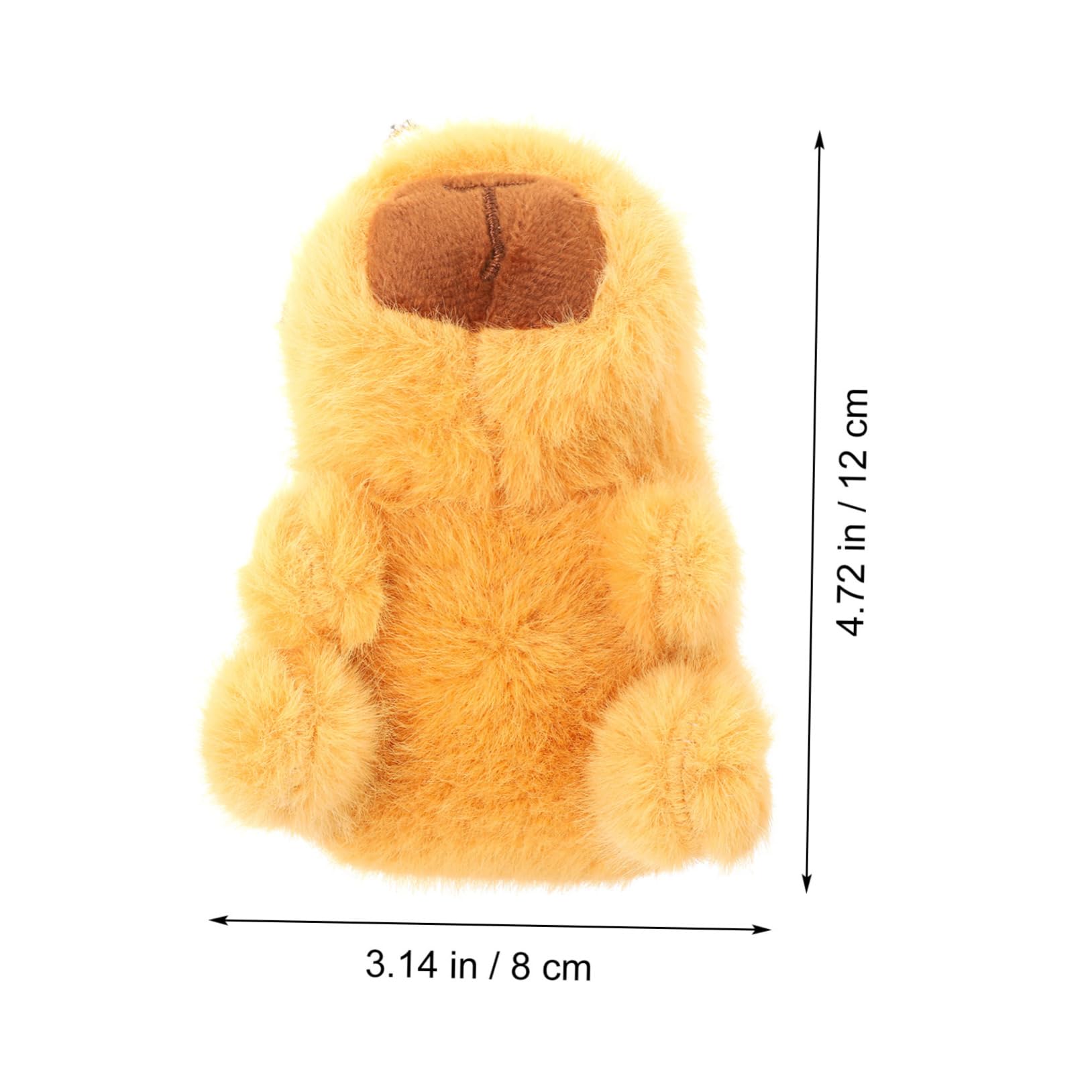 Yardwe Stuffed Capybara Keychain Charm Adorable Plush Animal Pendant for Schoolbags Cute Capybara Keychain Decor present for Birthday Valentine Day Christmas
