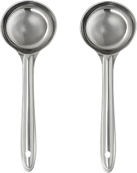 Dynore Silver Dosa Ladle - Set of 2, 21x7.5 cm, Stainless Steel