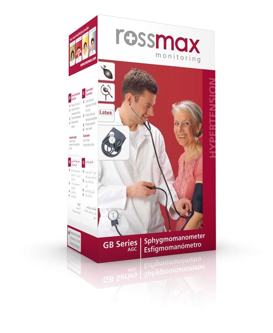 ROSSMAX GB101 BP Monitor Aneroid Sphygmomanometer (Black),Arm BP Machine Manual