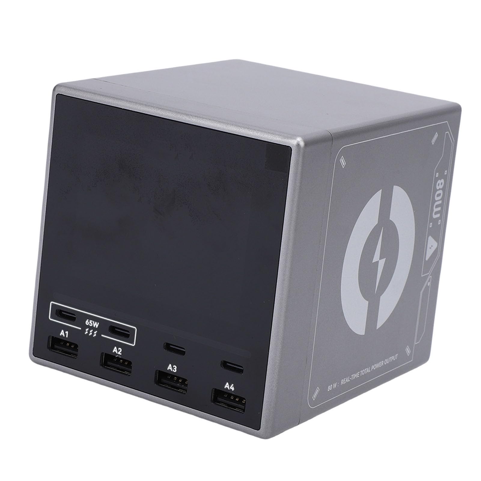 Sxhlseller 80W USB C Station de Charge 8 Ports Chargeur Rapide GaN pour