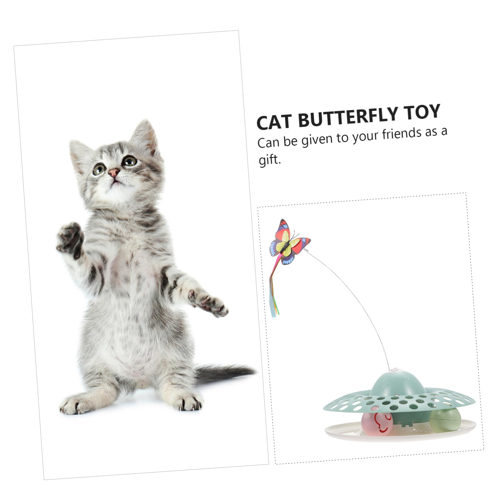 TOYANDONA Juguete Giratorio Eléctrico para Gatos Interactivo Gatos Juguete De Simulación para Suministros para Mascotas para