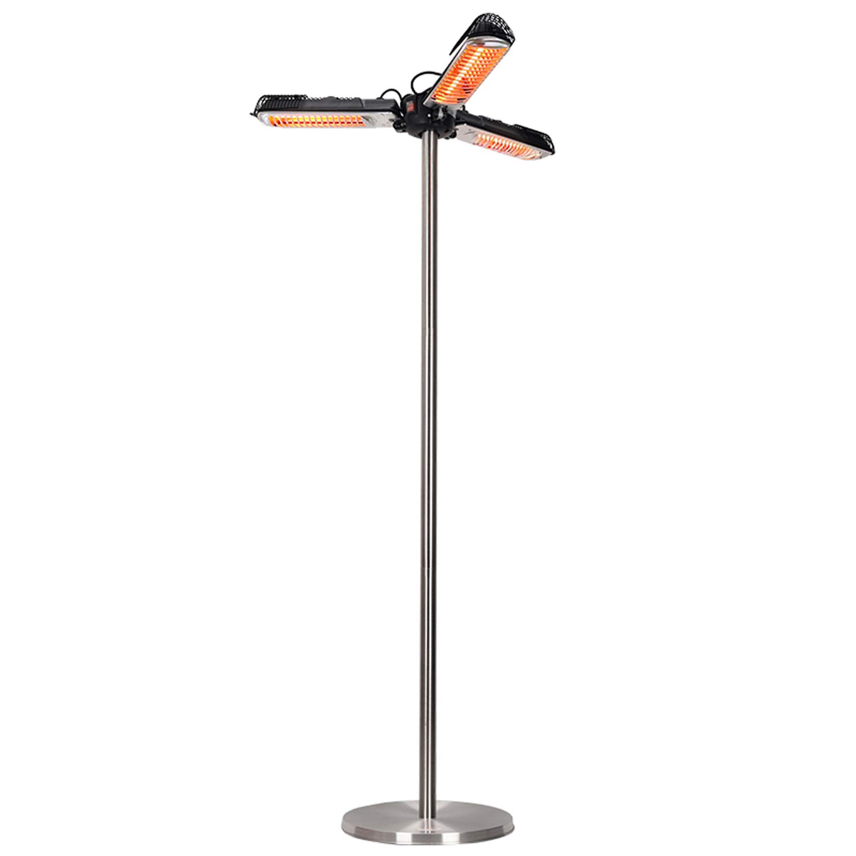 2000W Calorifero Ombrellone Elettrico Esterno Lampada Riscaldante per Giardino Gazebo Veranda Autoportante o Sospeso, Regolabile in 3 Livelli, Staffa, Regolabile in Altezza, IP44, Bracket Style