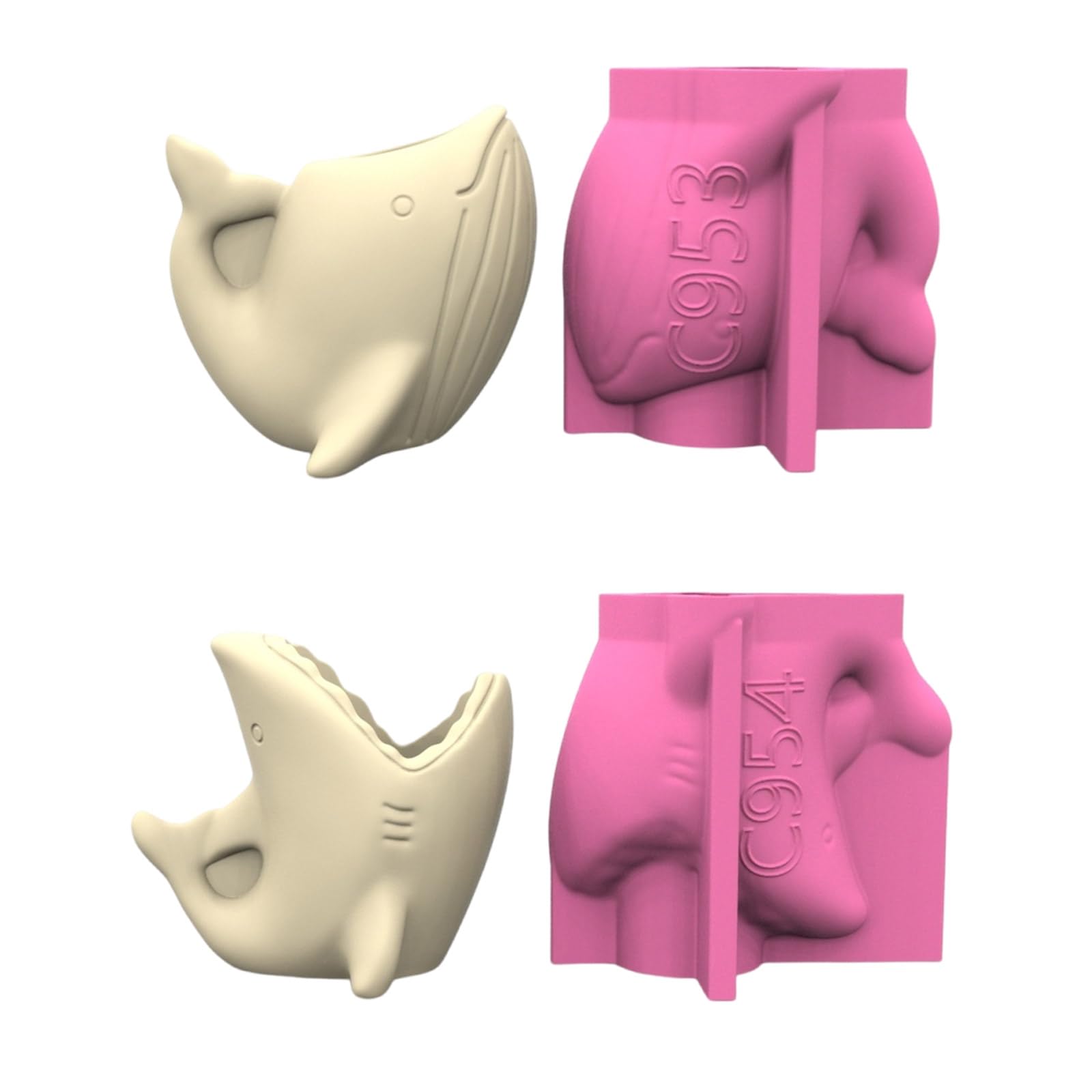 Molde de silicona de ballena para decorar tu escritorio con lapiceros de resina caseros