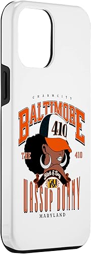 Miniatura 3 de iPhone 14 Plus 410 Area Code Baltimore Maryland Flag Blaq Girl Bmore Pride Case