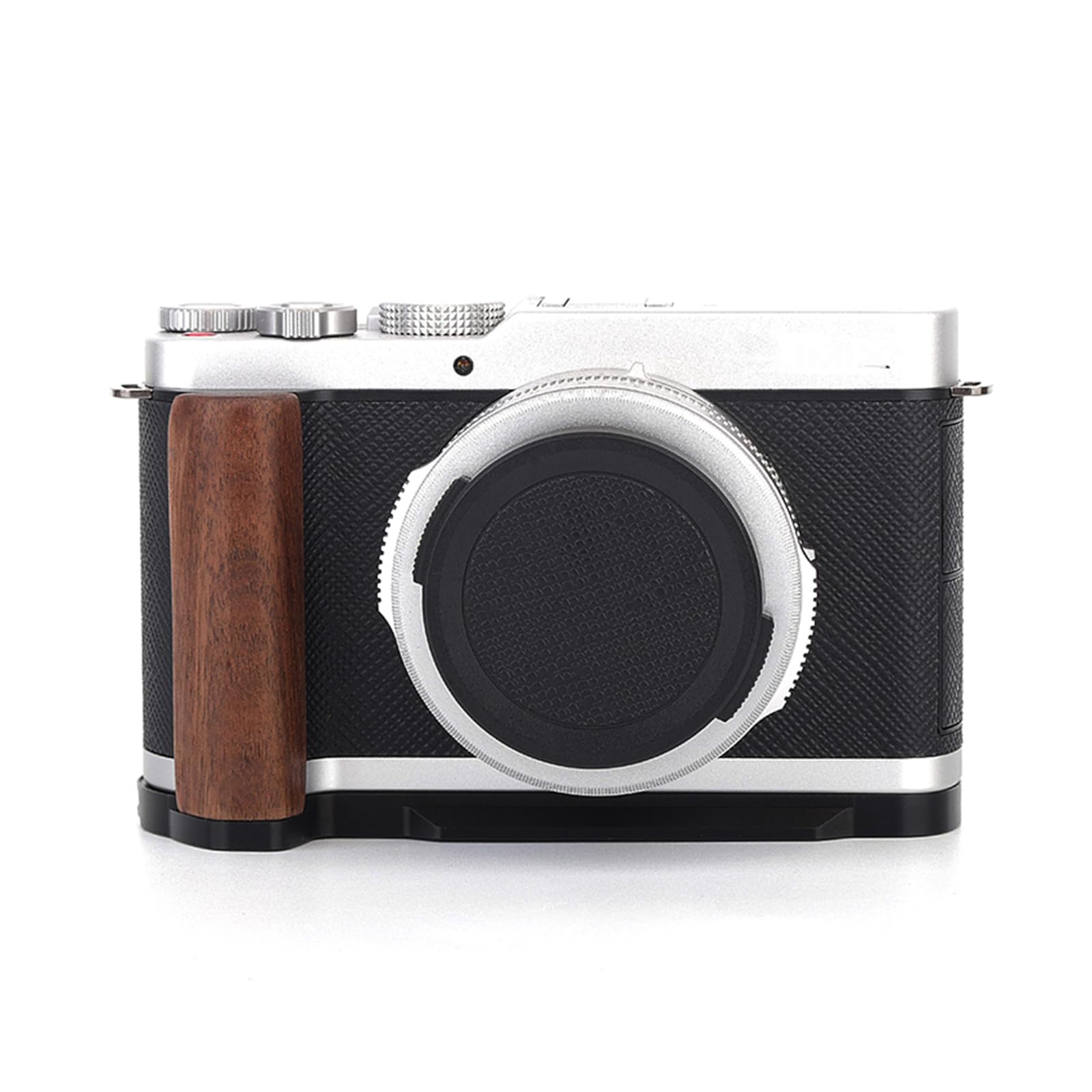 Supporto a L in metallo per Panasonic Lumix L10, colore: nero