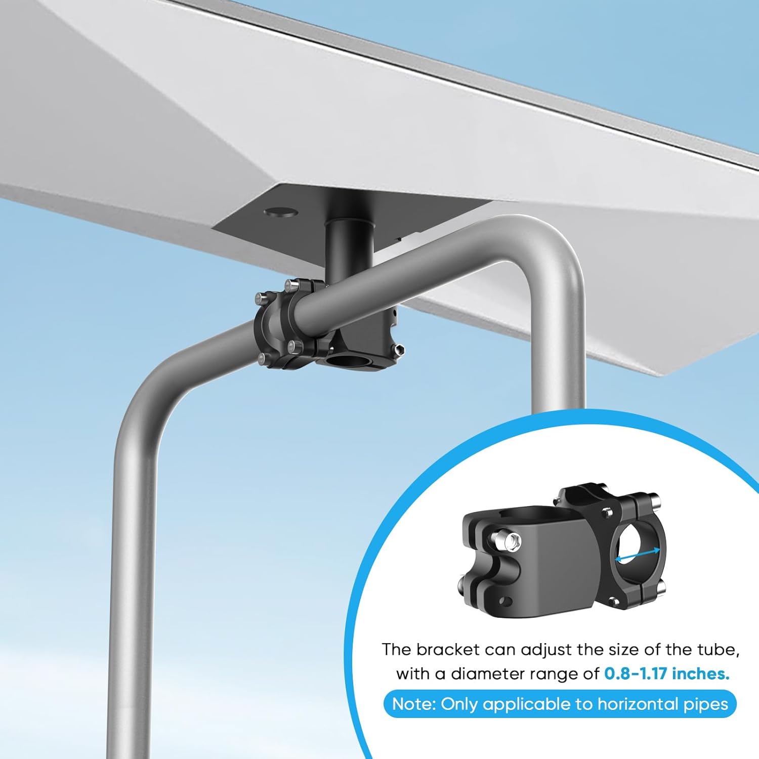 Starlink Gen 3 RV Ladder Installation, Starlink Pole Installation - Bearing 200 Pounds, Adjustable Installation Range 0.8-1.17 Inches, Suitable for Pole, Roof, SUV and Outdoor Use