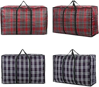 NC THERESA 4 Pack Extra Large Storage Bags,Tote Moving Luggage Bag,Large Capacity Clothing Storage Bags Oxford Cloth Waterproof for Travelling,College Carrying,Dorm Room Essentials, Moving Supplies