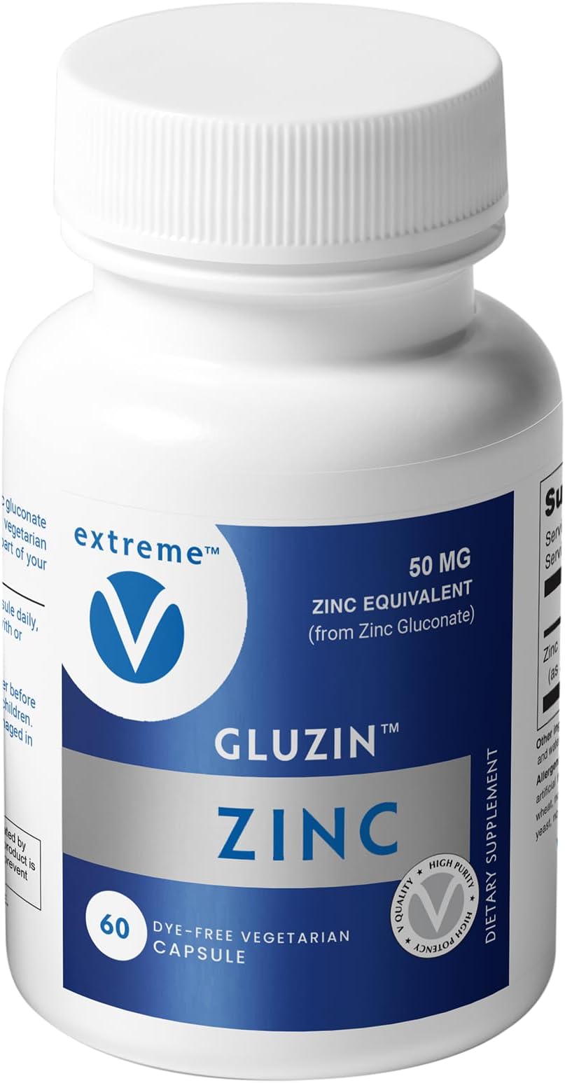 - Gluzin - Zinc Gluconate, 50 mg, 60 Capsules