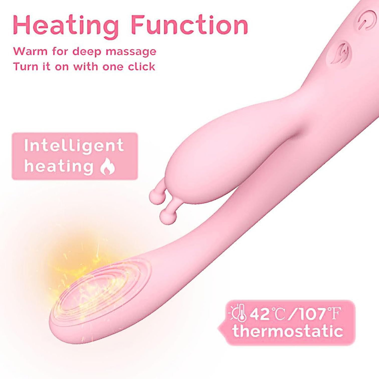 Vibromasseurs Femme Sex Stimulateur Clitoridien，Suceurs de Clitoris Peut être chauffé Sex Toýs, 2 EN 1 Gode Vibromasseur,Vibromaseurs Feminin Puissant,Femme Sextoyse Femme Clitoridienne Silencieux