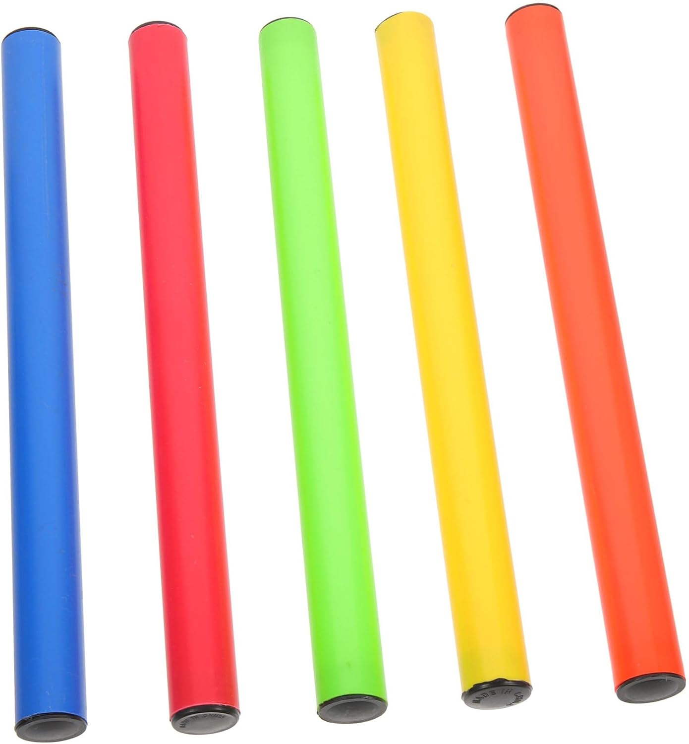 Toyvian 5Pcs Plastic Relay Baton for Track and Field Competition Training | Anti-slip Surface, Smooth Rolled Edges, Light Weight, Comfortable Handling, Suitable for Adults and Children